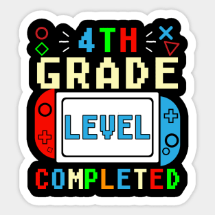 4TH Grade Level Completed Video Game Sticker